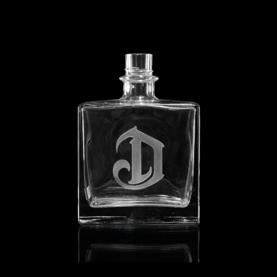 Heavy square sandblasting tequila super flint glass bottle alcohol 750ml