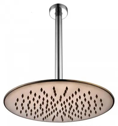 Silver white top spray bathroom rain shower