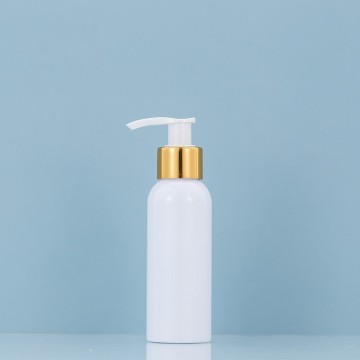 120ML Gold Circle white lotion pump bottle