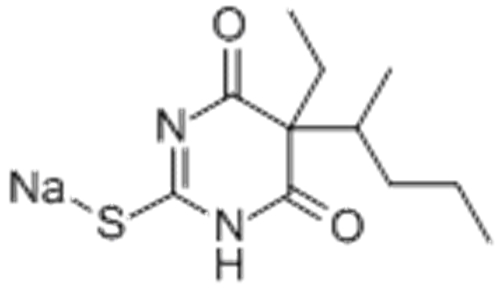 4,6(1H,5H)-Pyrimidinedione,5-ethyldihydro-5-(1-methylbutyl)-2-thioxo-, sodium salt (1:1) CAS 71-73-8