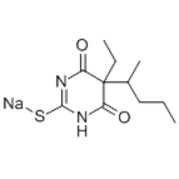 4,6 (1H, 5H) -Pirimidinedione, 5-etildidro-5- (1-metilbutil) -2-tioxo-, sale di sodio (1: 1) CAS 71-73-8