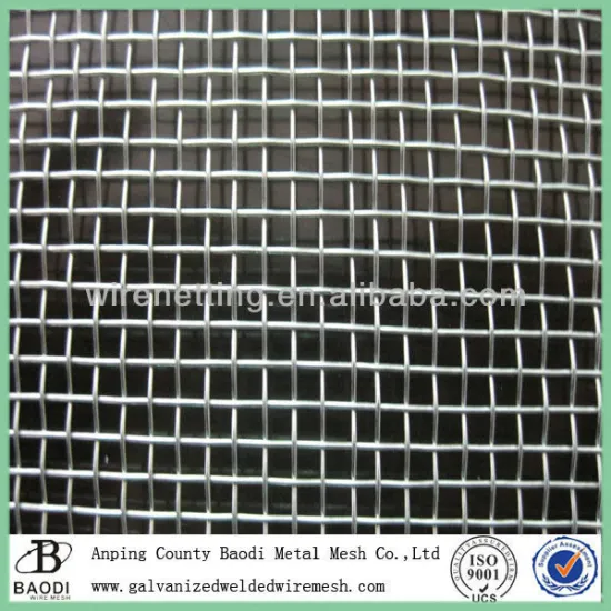Low Carbon Steel Crimped Wire Netting (Baodi Manufacture ISO9001:2000)