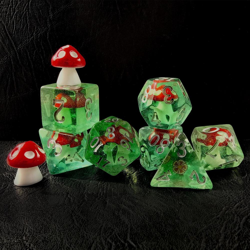 Mushroom Dice 7pcs Resin Dnd Dice 1