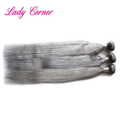 Soft and smooth grey human hair for braiding raw grey hair