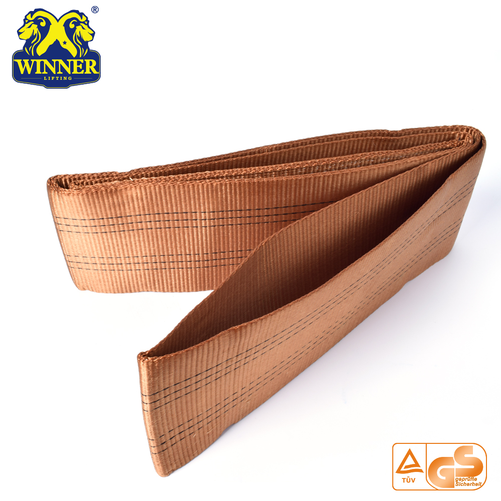 Eye-Eye Polyester Flat Woven Lifting Webbing Sling Belt