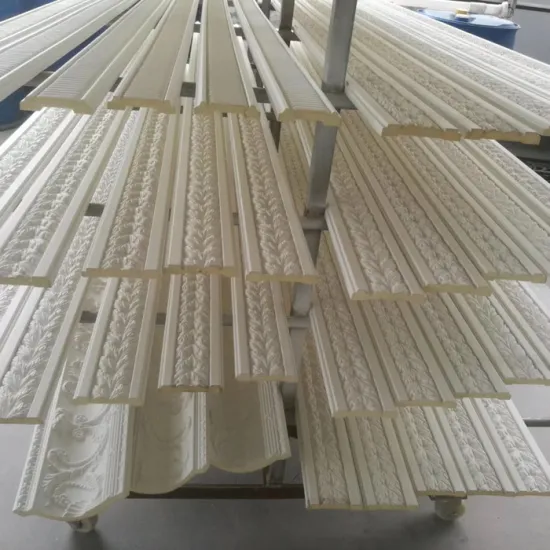 White Polyurethane Decorative Corner Moulding - PU Crown Moulding Design