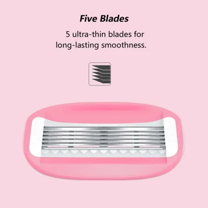 Top Women's Open Back 5-Blade Safety Razors: Portable Manual Body Razors for Smooth Shaving