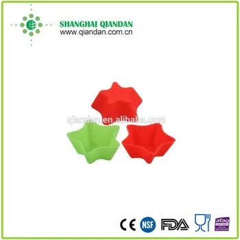 FDA standard 3D star/flower shape nonsticky silicone cake mould/bakeware