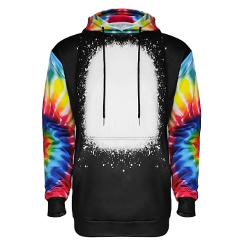 Subbank Wholesale Large Size Polyester Faux Bleach Sublimation Hoodies