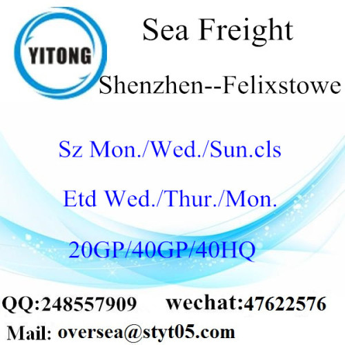 Shenzhen Port Sea Freight Verzending naar Felixstowe