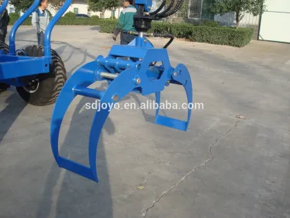 atv log loader with trailer, log grabber trailer, forest log trailer with crane for tractor