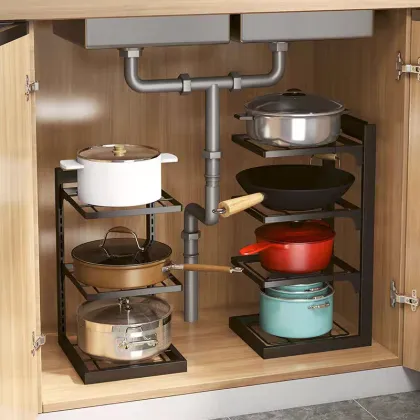 Metal Kitchen Wall Shelf Storage Rack