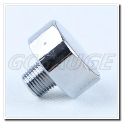 High quality brass chromed body spiral tube mini air pump pressure gage