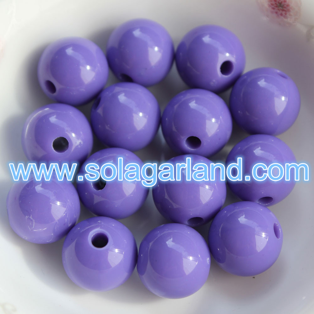  Opaque Round Spacer Chunky Beads