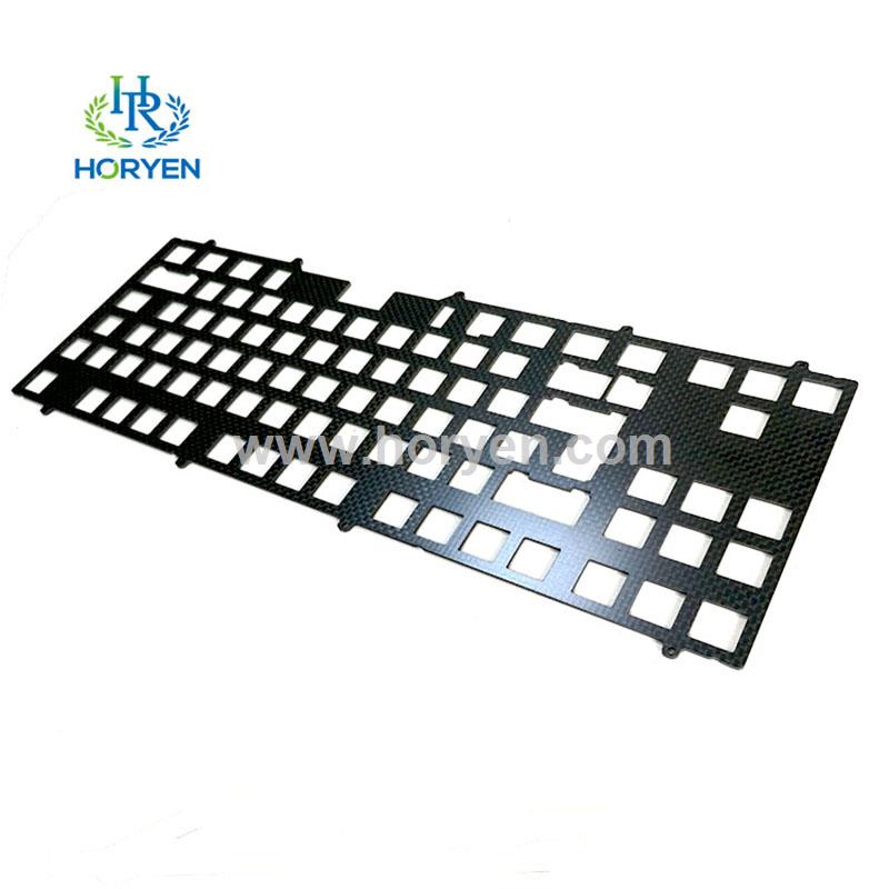 Placa de teclado de fibra de carbono CNC personalizada CNC