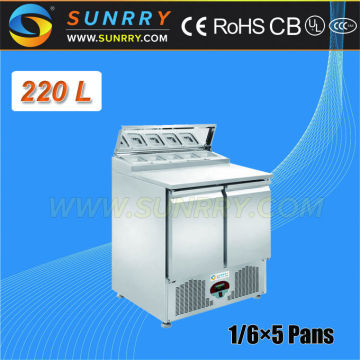 Bench Top Sandwich Bar Refrigeration Equipment For Salad 5 Pans (SY-RST900S-1 SUNRRY)