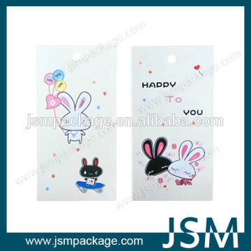 Cute kids paper hang tags for clothes recycled material