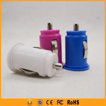 cheap colorful dual usb car charger with blister box packing