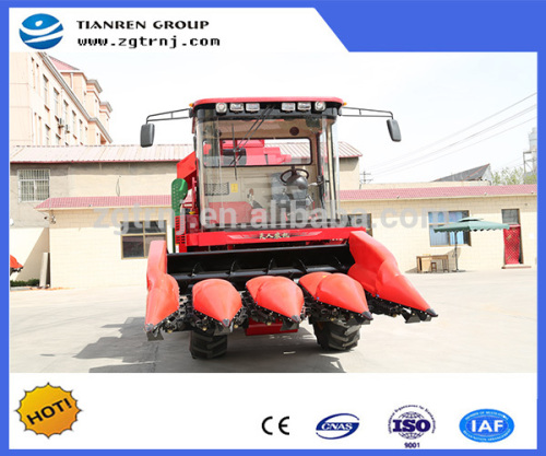 powerful corn maize cob picking harvester with husking roller and straw cutting