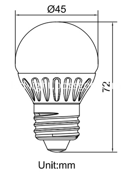 led global bulb 3w G45