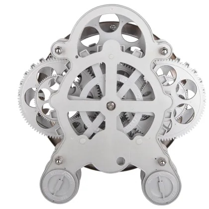 Gear Beside White Table Clocks