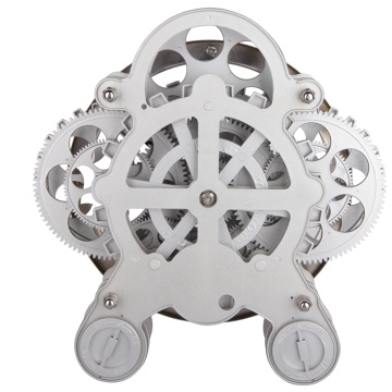 Round Gear Clock With Two Feet