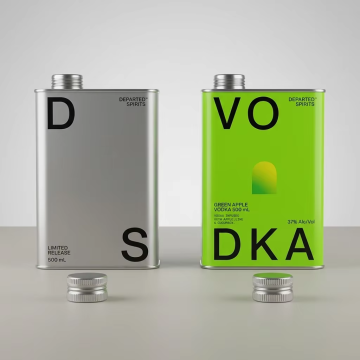 500 ML Square Tinplate Spirits Metal Can