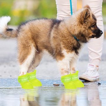 カスタムシリコーンペットの雪は犬レインブーツシューズ