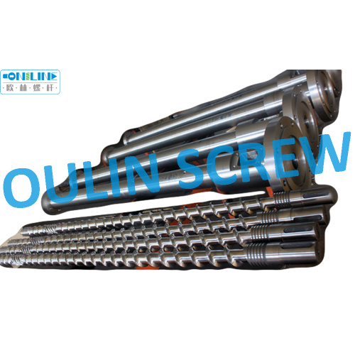 55mm Bimetal Screw and Barrel for Recycled PE Film Extrusion