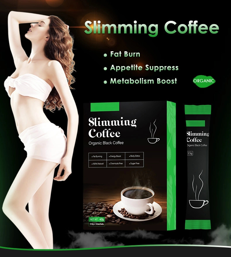 Private Label Natural Ingredient Sugar Free Slim Powder Black Coffee Bean Extract Weight Loss Slimming Coffee Powder