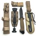 Couteau à lame fixe de survie militaire multi-outils