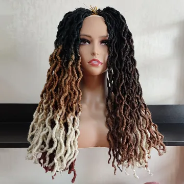 synthetic nu locs hair crochet hair extension Ombre jumbo wavy faux Gypsy locs  For Black Women