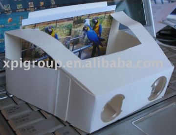 custom shape 3D glasses/printed paper 3D glasses/stereo viewer