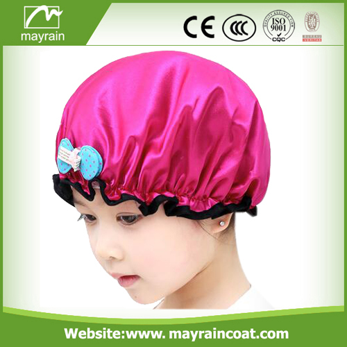 Waterproof PEVA Printed Shower Cap For Kids