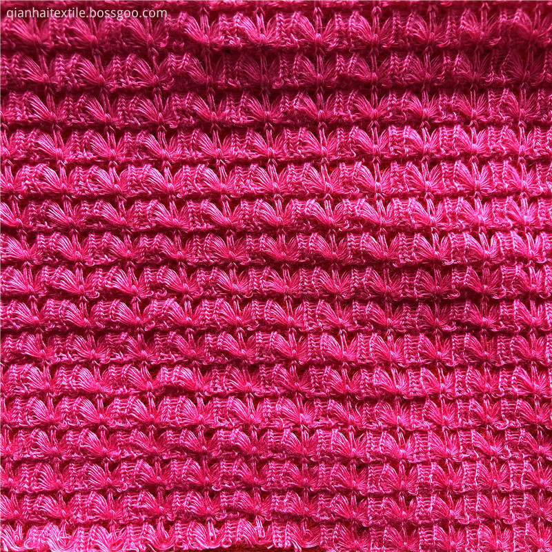 Rayon Spandex Jacquard Hacci Mesh Fabric
