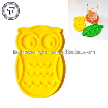 Novelty animal shape silicone cup coaster