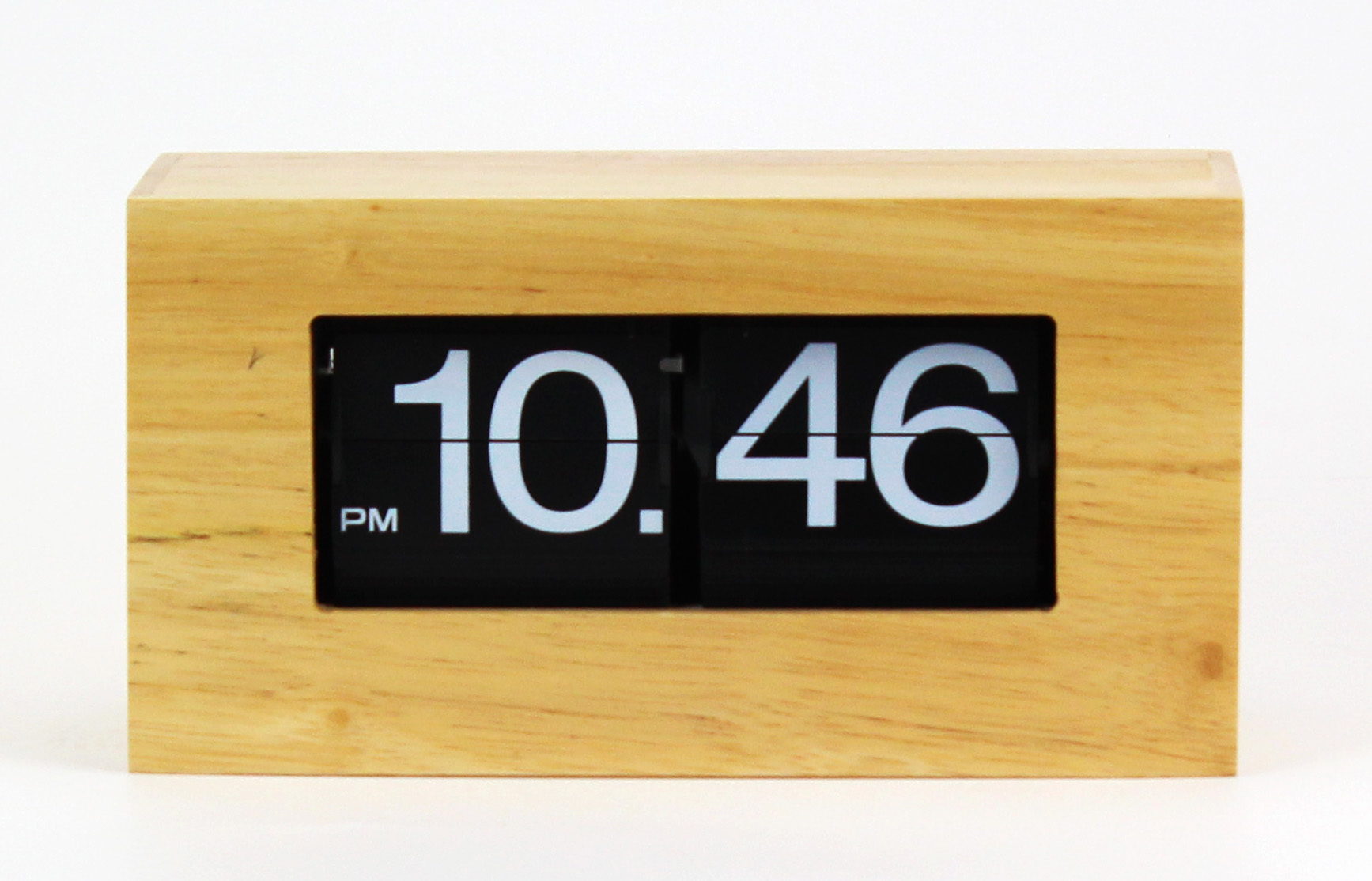 f010wooden box flip clock1