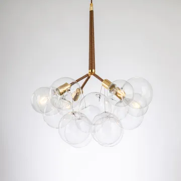 INSHINE Clear Glass Flower Chandelier