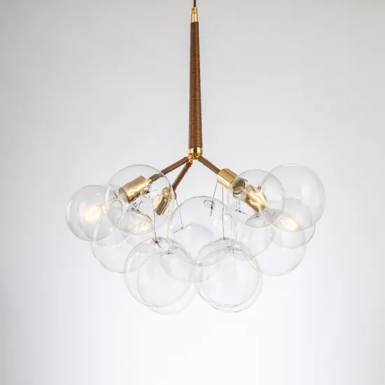 INSHINE Clear Glass Flower Chandelier