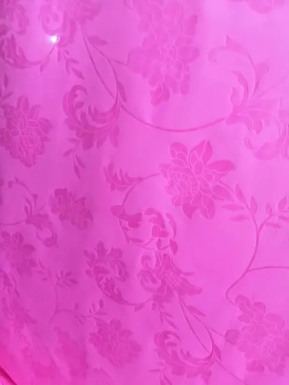 polyester pink purple emboss fabric