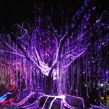 Fiber Optic Tree Lights Set 0.75*3mm 45W Water Curtain Kit