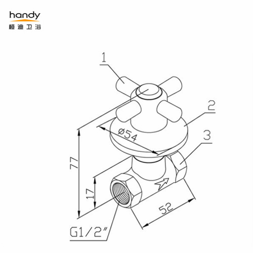 Angle Valves Brass Angle Valve with Cross Handle Swivel Switch Supplier