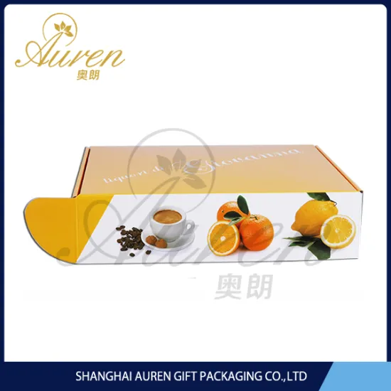2014 new design box type folding rigid corrugated boxes for fruit pack China made