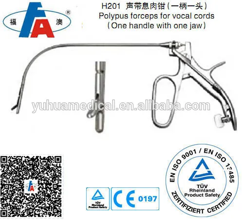 Laryngeal operating polypus forceps for laryngoscope forcdeps