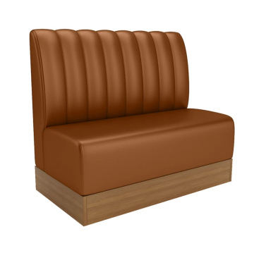 Modern Grey Leather U-Shaped Commercial Restaurant Booth Seating
