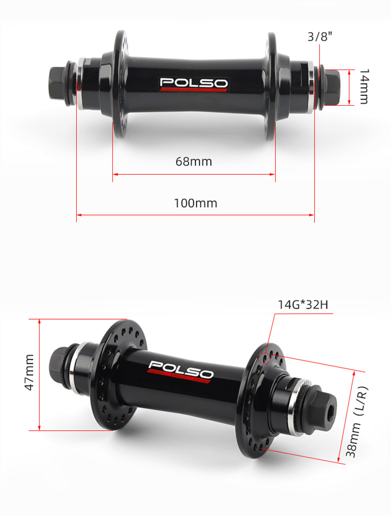 BMX racing hub center lock
