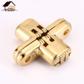 Myhomera 4Pcs Hidden Hinges 12x42MM Invisible Concealed Barrel Cross Door Hinge Bearing Wooden Box For Folding Window Furniture