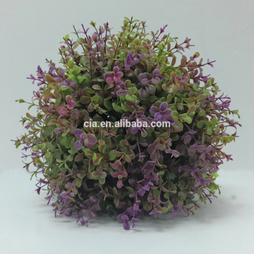 Preserved Plastic Customized Artificial Topiary Grass Boxwood Hanging Ball