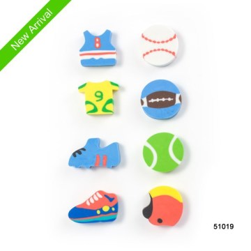 2014 hot selling cute 3D earser funny erasers set