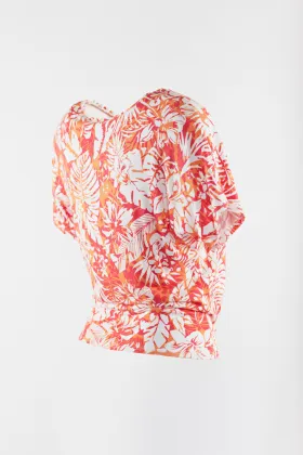 Short sleeve T shirt flower printting